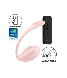 Oeuf vibrant télécommandé rose Ribbed Petal Satisfyer - CC597861